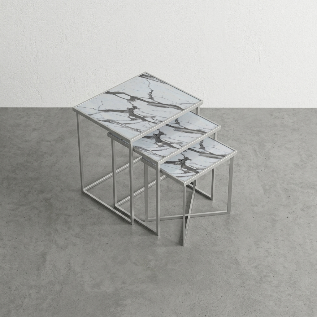 Regal Nesting Tables - Blanco