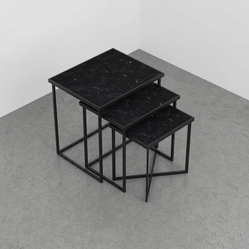 Regal Nesting Tables - Noir