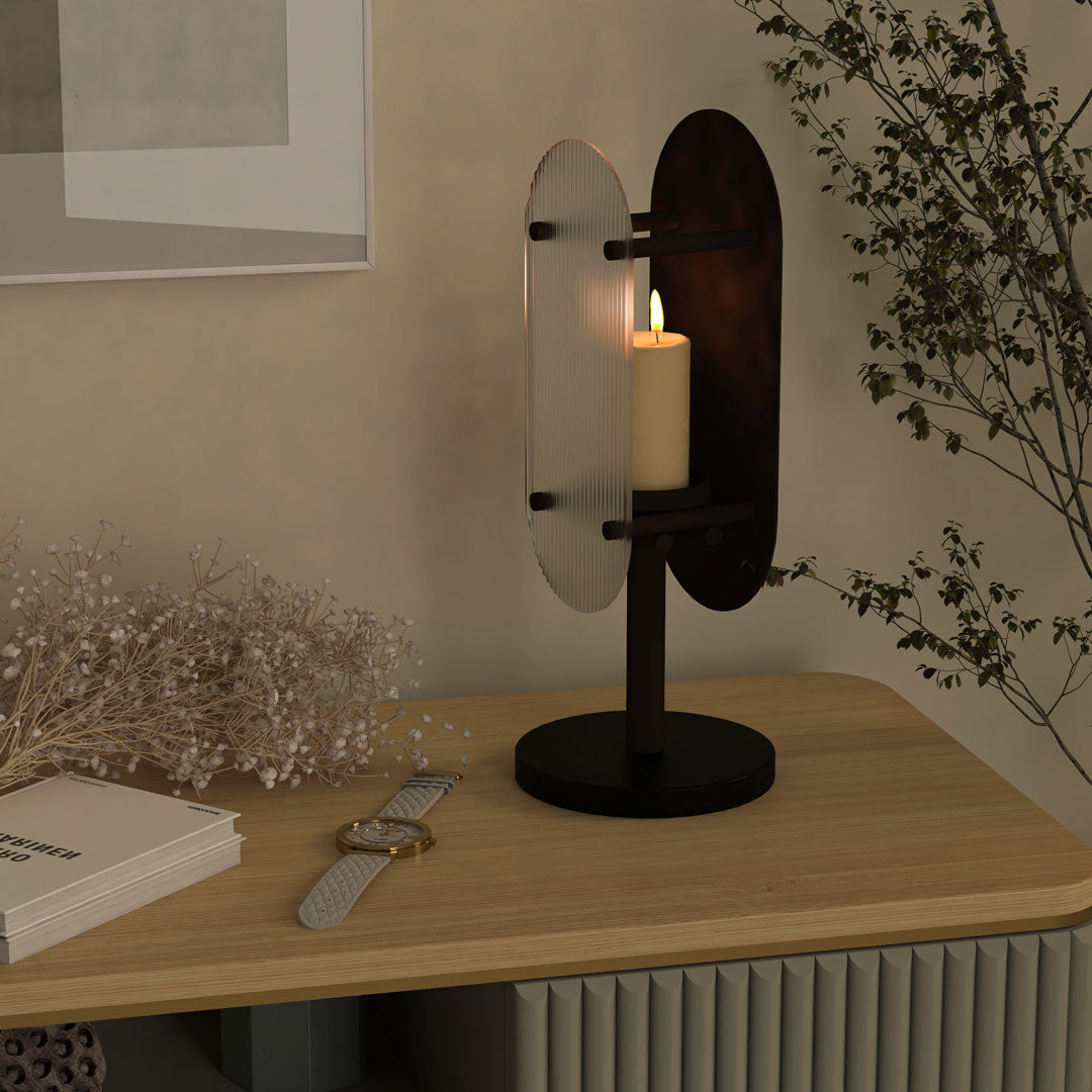 Ribbed Candle Holder