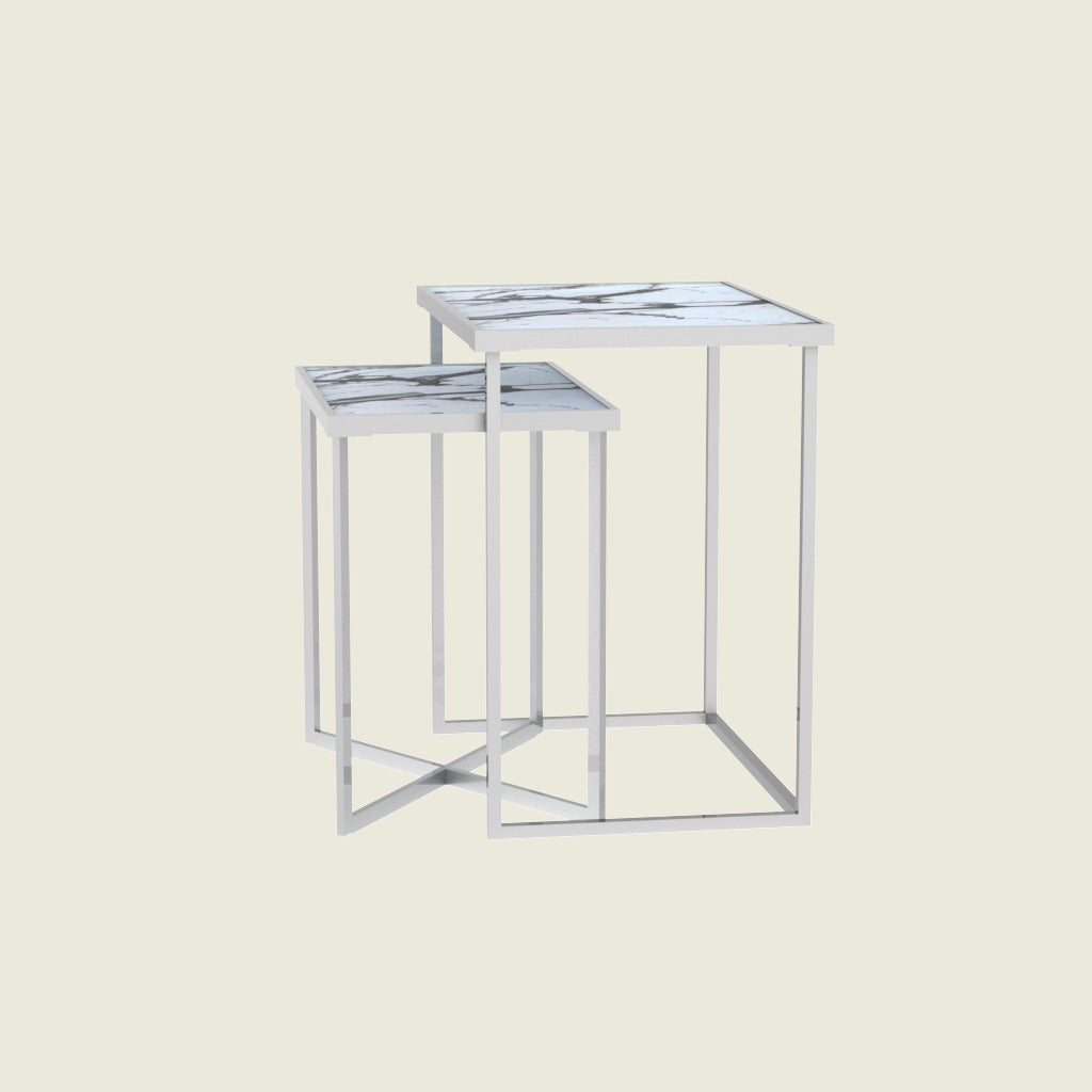 Regal Nesting Tables - Blanco