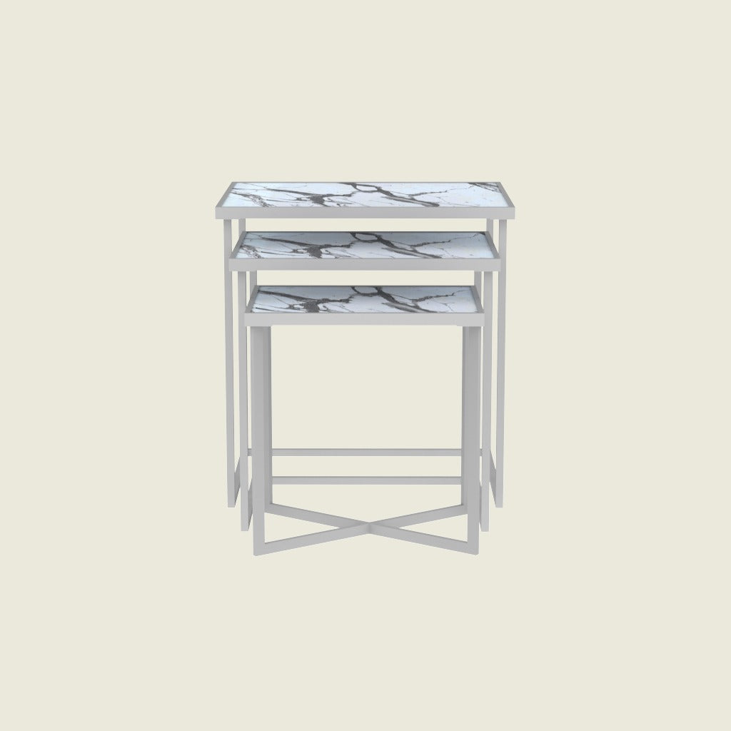 Regal Nesting Tables - Blanco