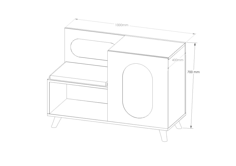 Euclid Seating with Shoerack