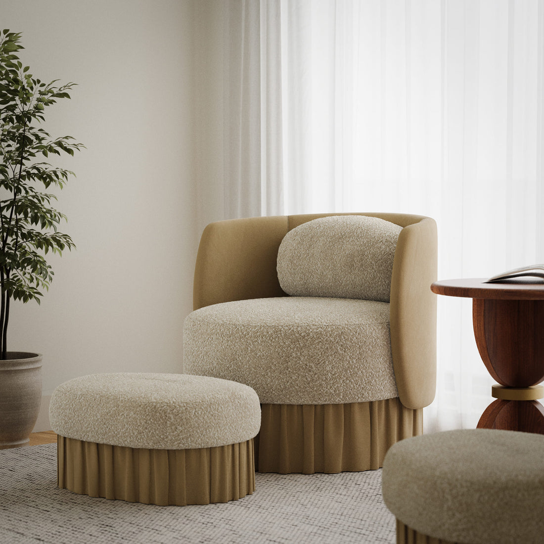 Velour Lounge Chair