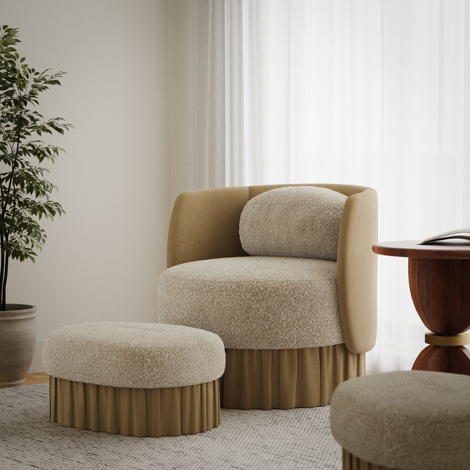 Velour Lounge Chair