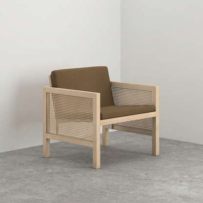 Euclid Wooden Single Seater Sofa