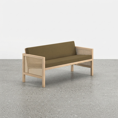Euclid Wooden 2-Seater Sofa