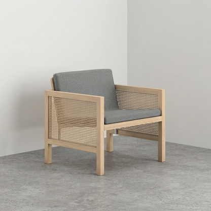 Euclid Wooden Single Seater Sofa