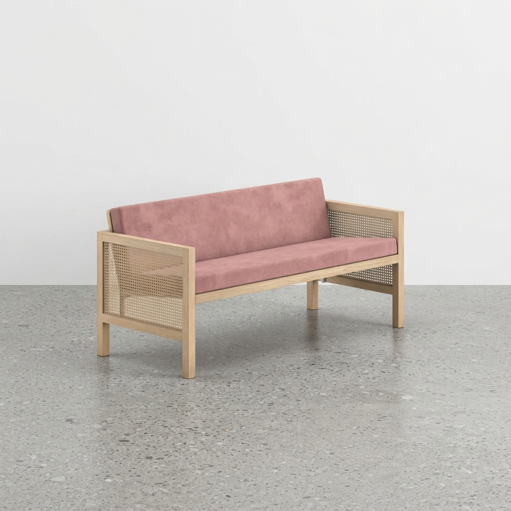Euclid Wooden 2-Seater Sofa