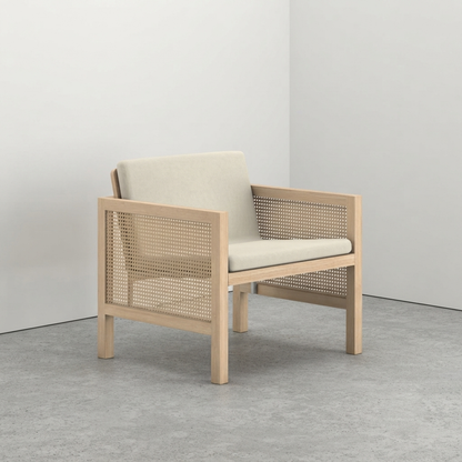 Euclid Wooden Single Seater Sofa