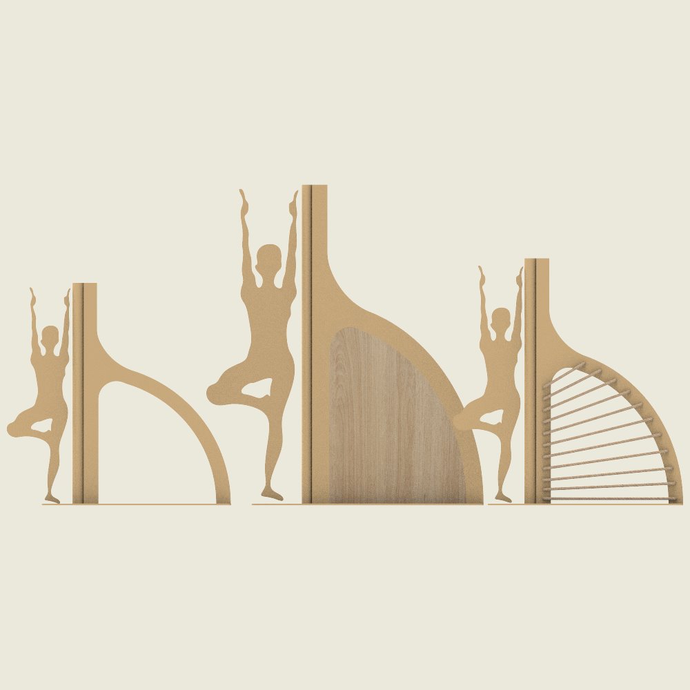 WB Décor Piece with Yoga Pose – Set of 3