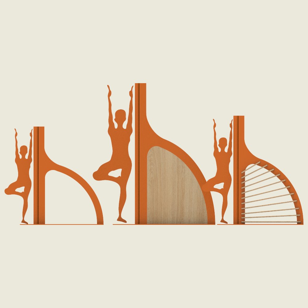 WB Décor Piece with Yoga Pose – Set of 3