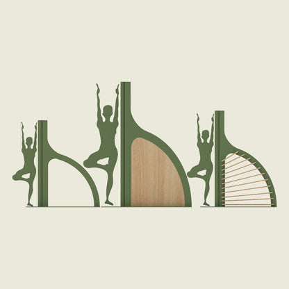 WB Décor Piece with Yoga Pose – Set of 3