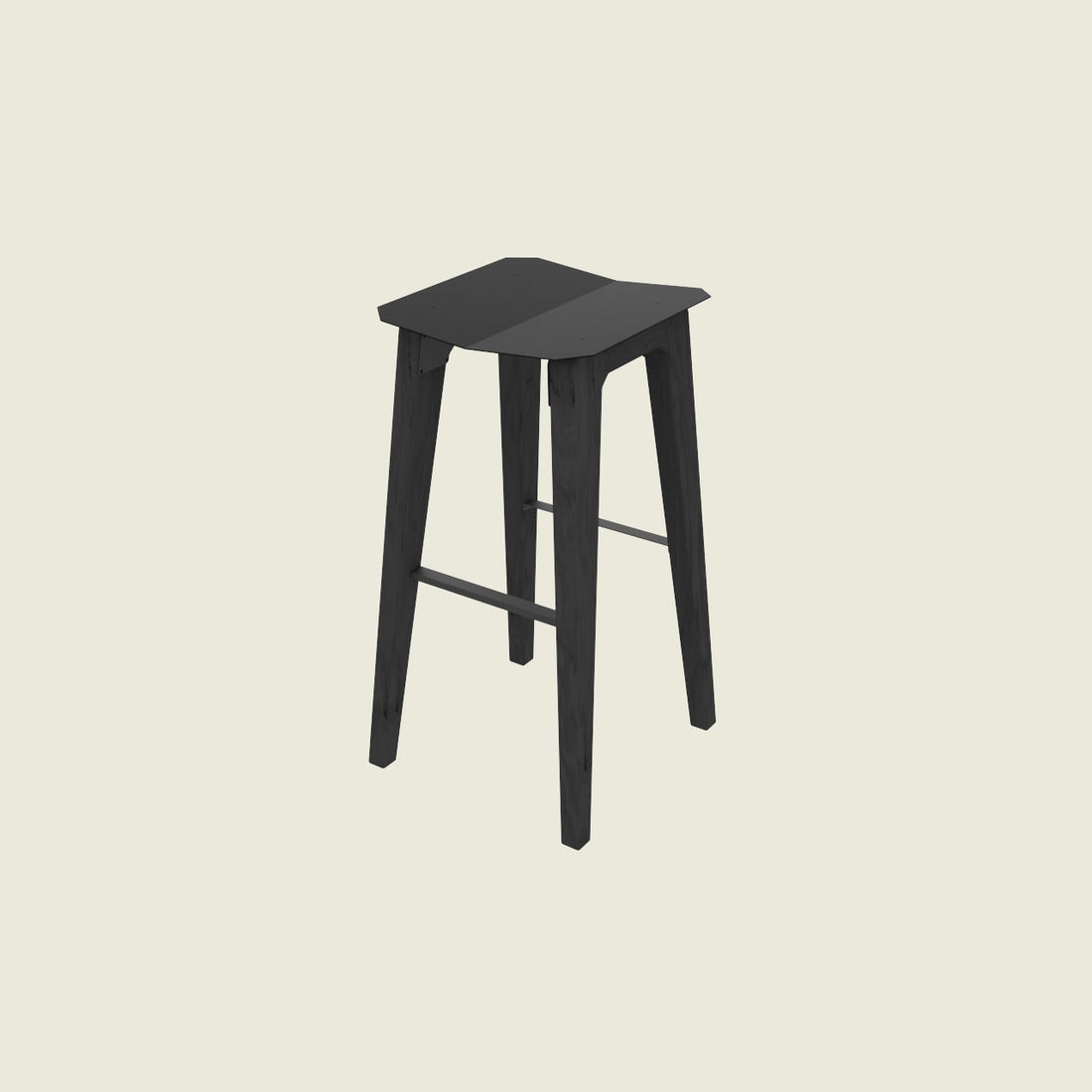 Akaei Outdoor Bar Stool - Black Stained