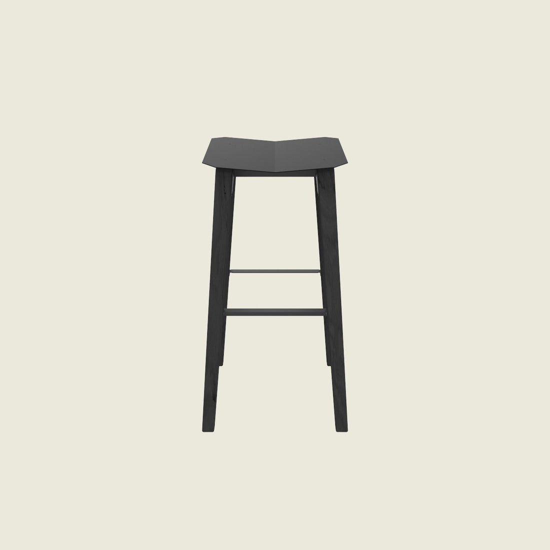 Akaei Outdoor Bar Stool - Black Stained