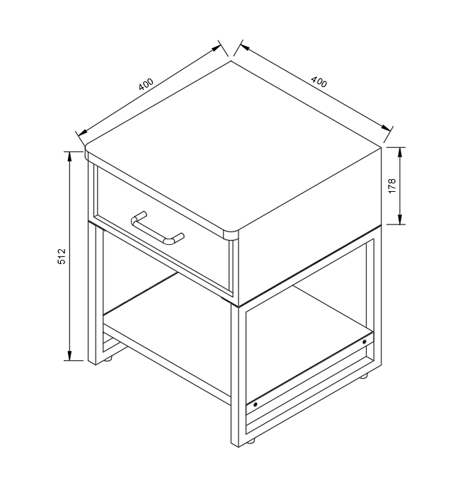 Bett Seite Side Table - Small