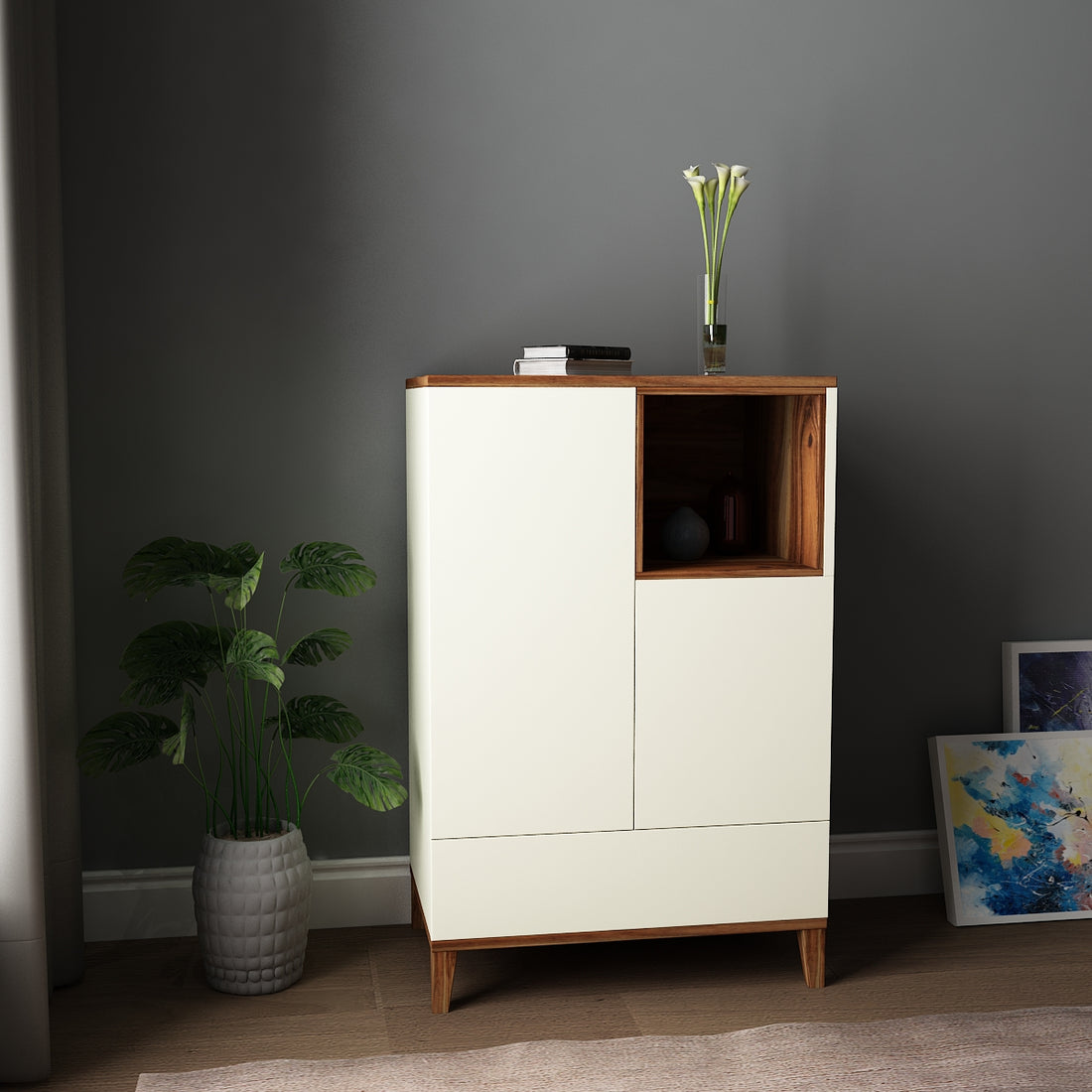 Oryx Tall Cabinet - Bianco
