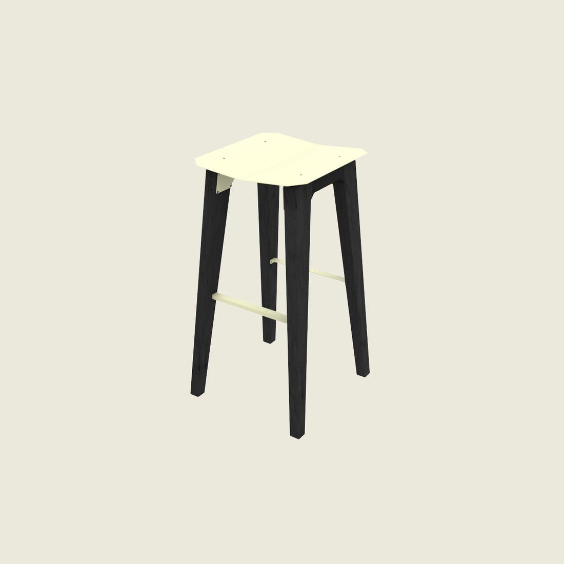 Akaei Outdoor Bar Stool - Black Stained