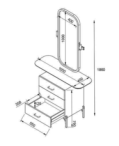 Kurv Dressing Table