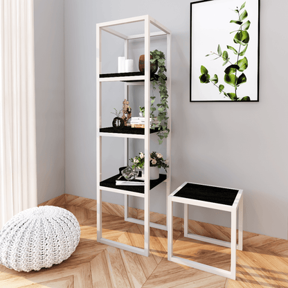 horizontal open bookshelf design