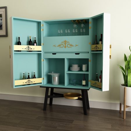 bar cabinet with a unique design